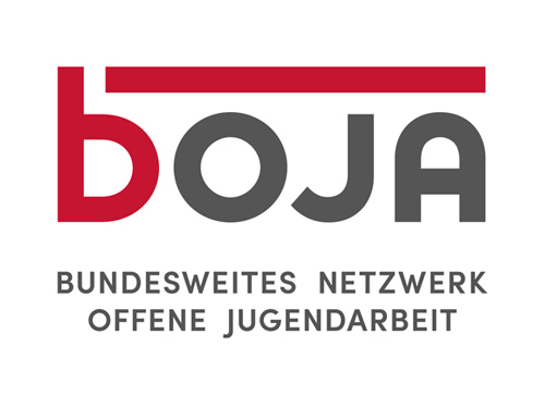 Logo mit Schriftzug "bOJA - Bundesweites Netzwerk offene Jugendarbeit"